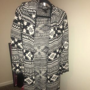 Sweater jacket with hoodie